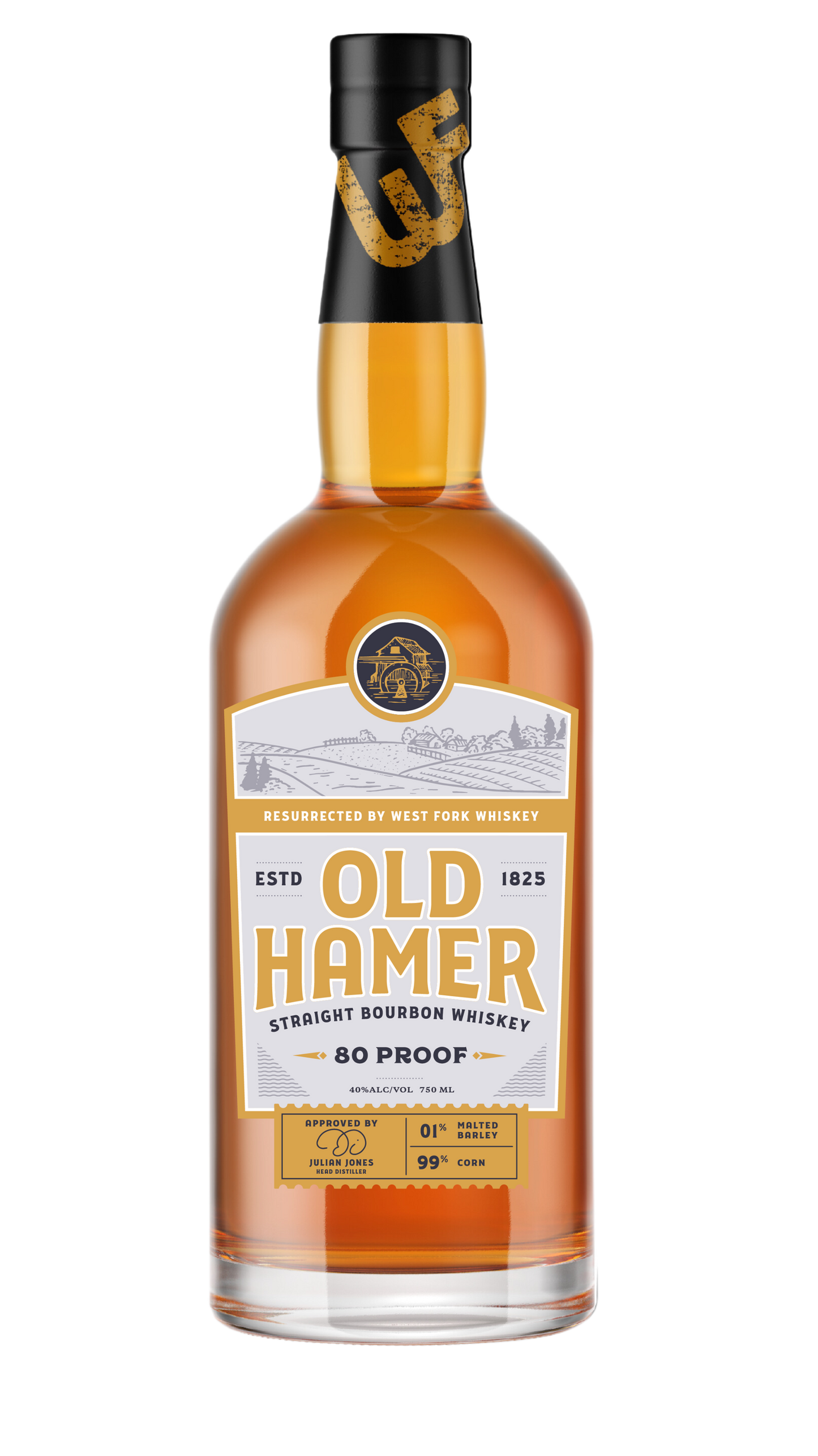 Old Hamer Straight Bourbon 80 Proof Small Batch
