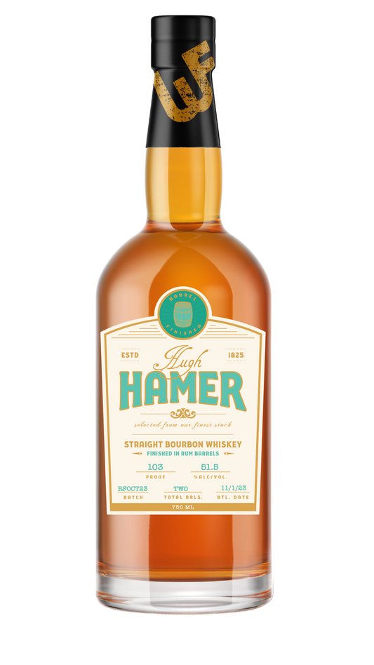Hugh Hamer Straight Bourbon Rum Finish 103 Small Batch